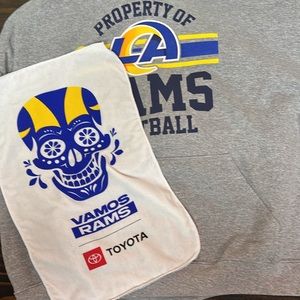 NFL LOS ANGELES RAMS Hooded UNISEX Sweatshirt 🏈XL-VAMOS RAMS RALLY TOWEL Bundle